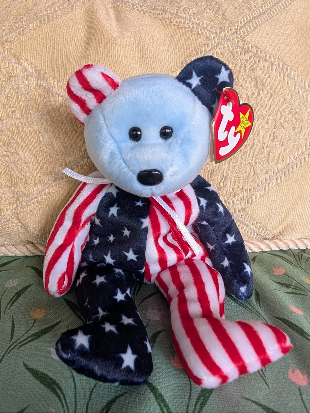 Ty Patriotic Stars & Stripes Bear - Blue, Red, White